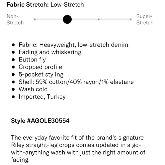 NWOT AGOLDE Riley High Rise Straight Crop Jeans - Picture 14 of 14